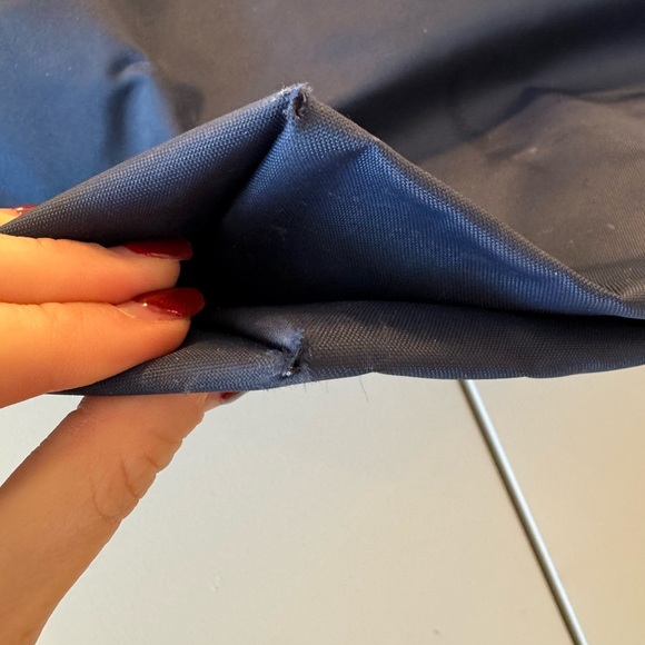 Longchamp Navy Tote Bag with Brown Handles - Picture 2 of 2